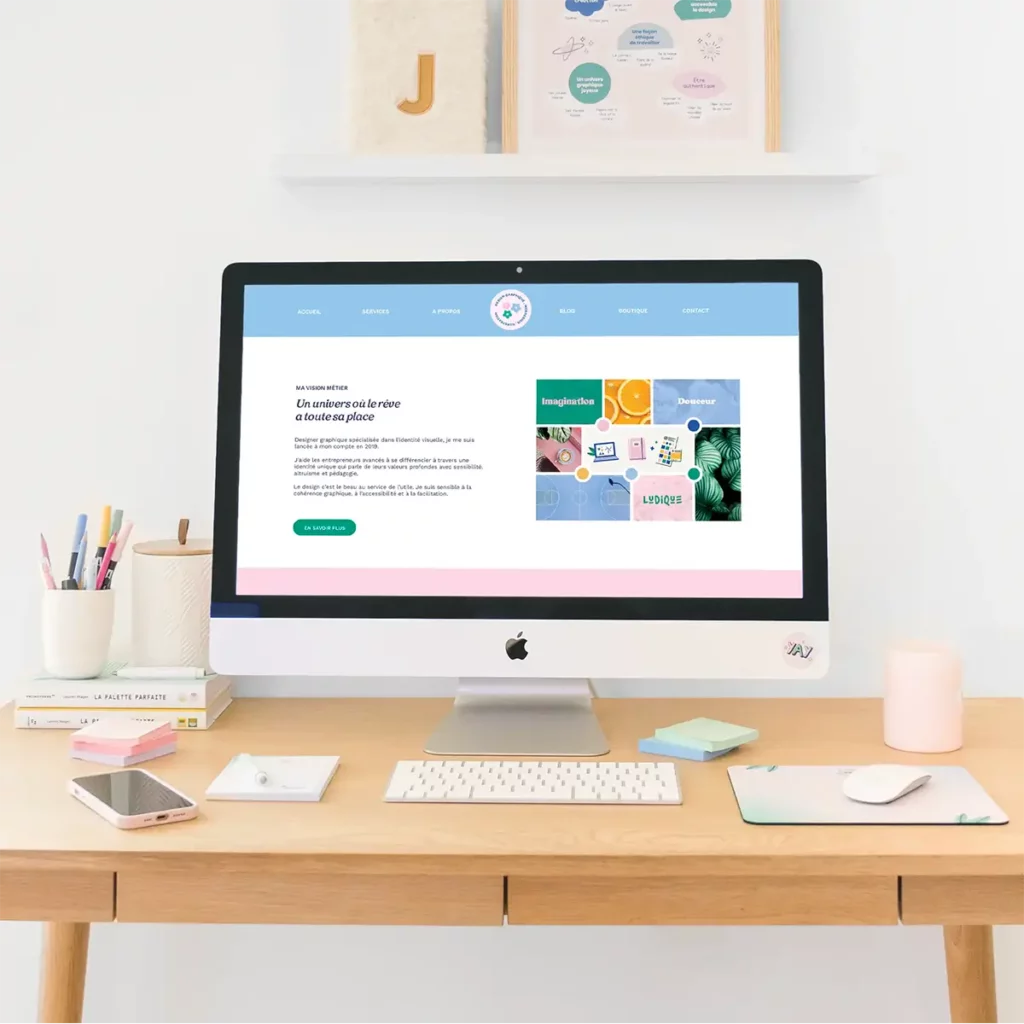 Création site web pour entrepreneur UI UX - Webdesign par Julie Goudier, Designer de marque à Nantes