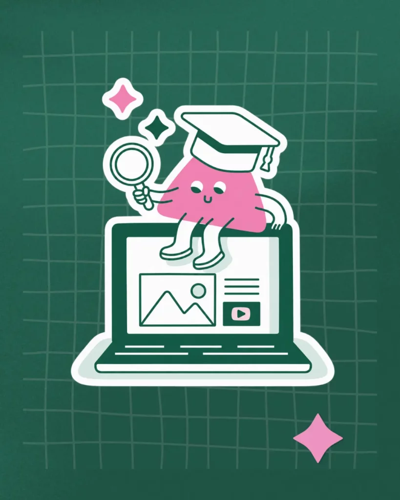 Illustration présentant l’offre marketing de The Crowdfunding Factory, dans son univers graphique rose et vert.