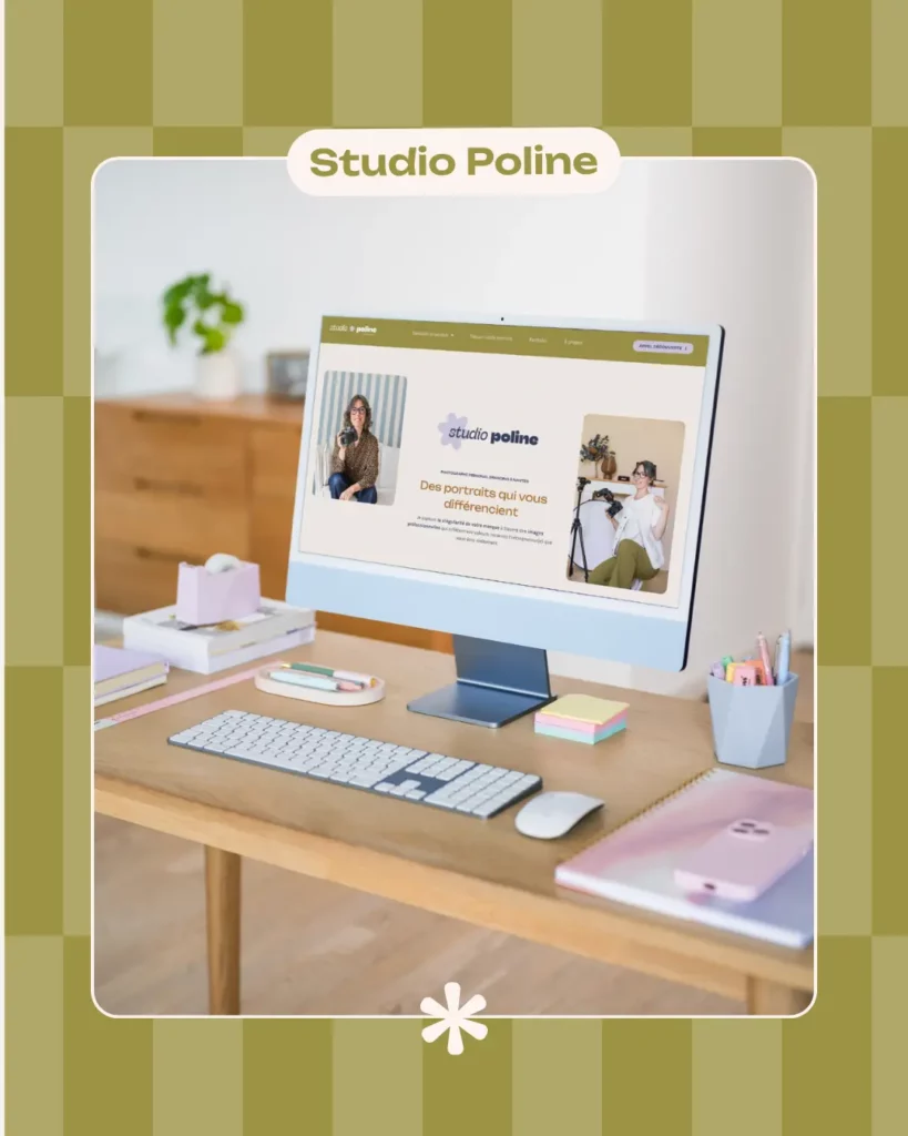 Design du site de Studio Poline, photographe à Nantes, créé par Julie Goudier